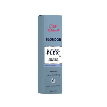 Toner Creme BlondorPlex Ultra Cool Booster Wella 60ML

Das ist der Name eines Haartoners von Wella in der Farbe BlondorPlex Ultr