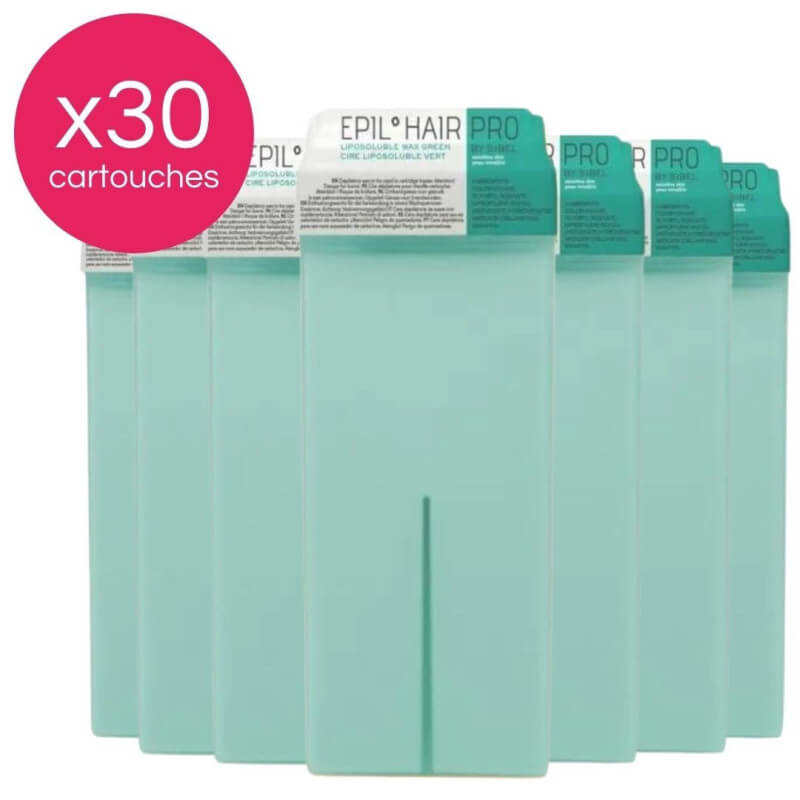 Pack 30 Cartridges wax 100 ML Groen Sibel