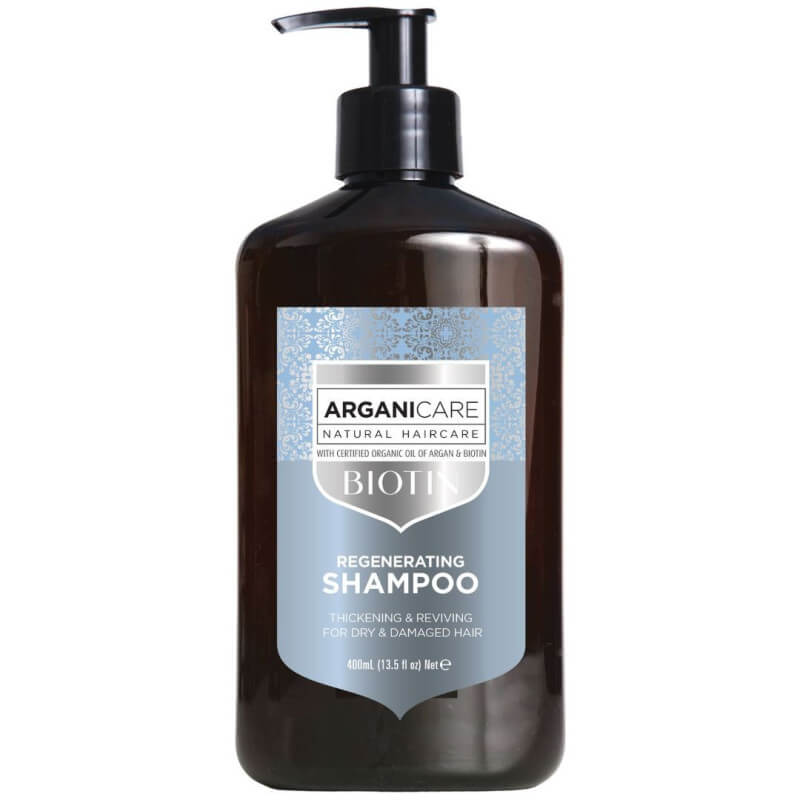 Champô regenerador para cabelos secos com Biotina Arganicare 400ML