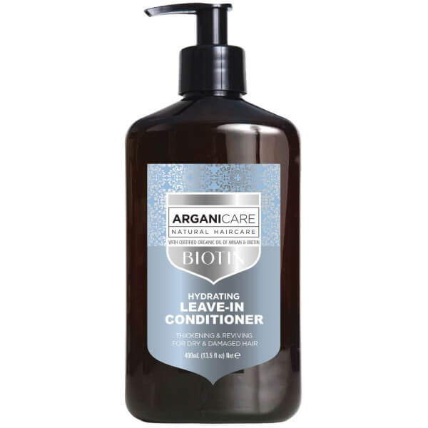 Cuidado sem enxágue para cabelos secos com Biotina Arganicare 400ML Cuidado sem enxágue para cabelos secos com Biotina Arganicare 400ML