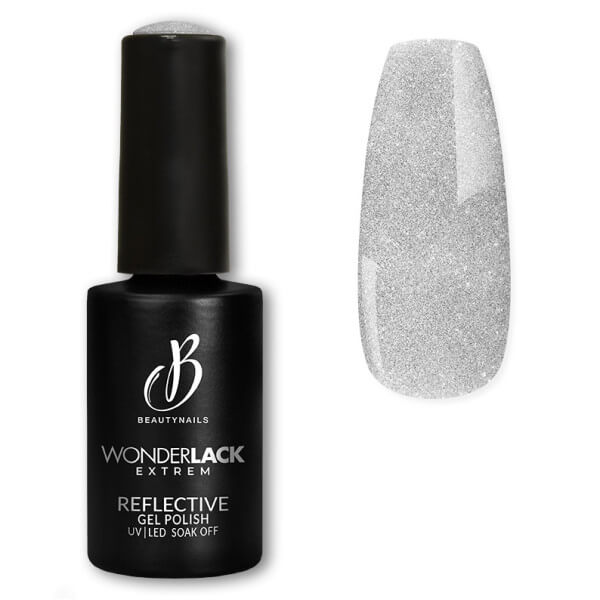 Nail polish Wonderlack Extreme black reflective Beautynails 8ML