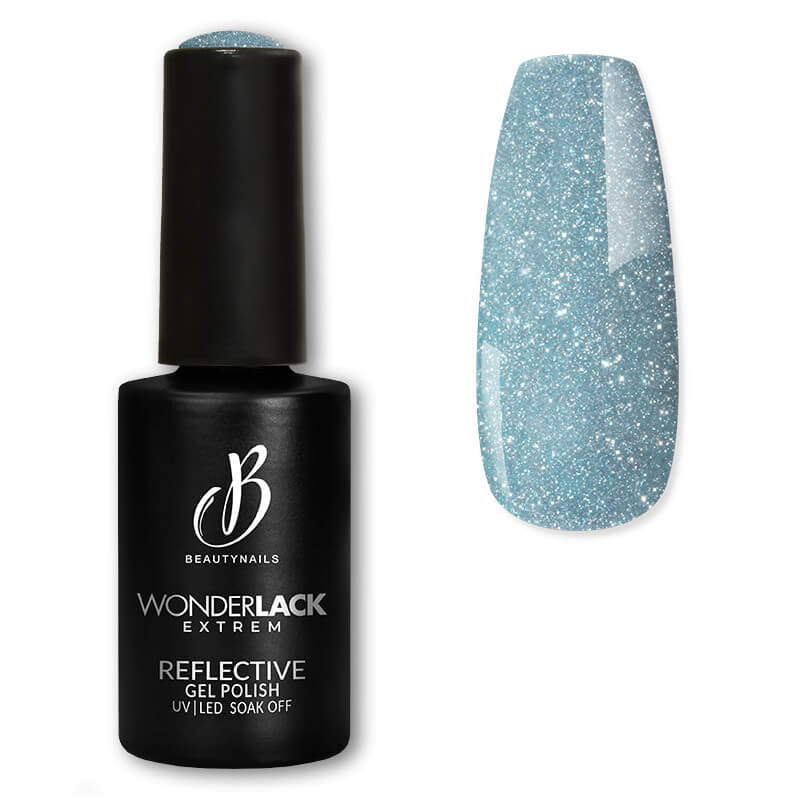 Esmalte de uñas Wonderlack Extreme negro reflectante Beautynails 8ML