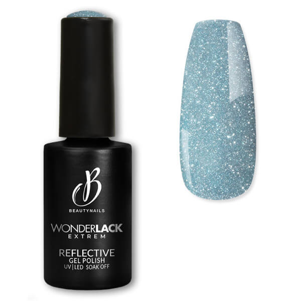 Esmalte de uñas Wonderlack Extreme negro reflectante Beautynails 8ML