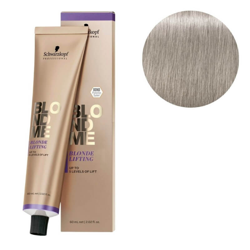 Clareador de cabelo em creme BlondMe Schwarzkopf tom azul metálico 60ml.