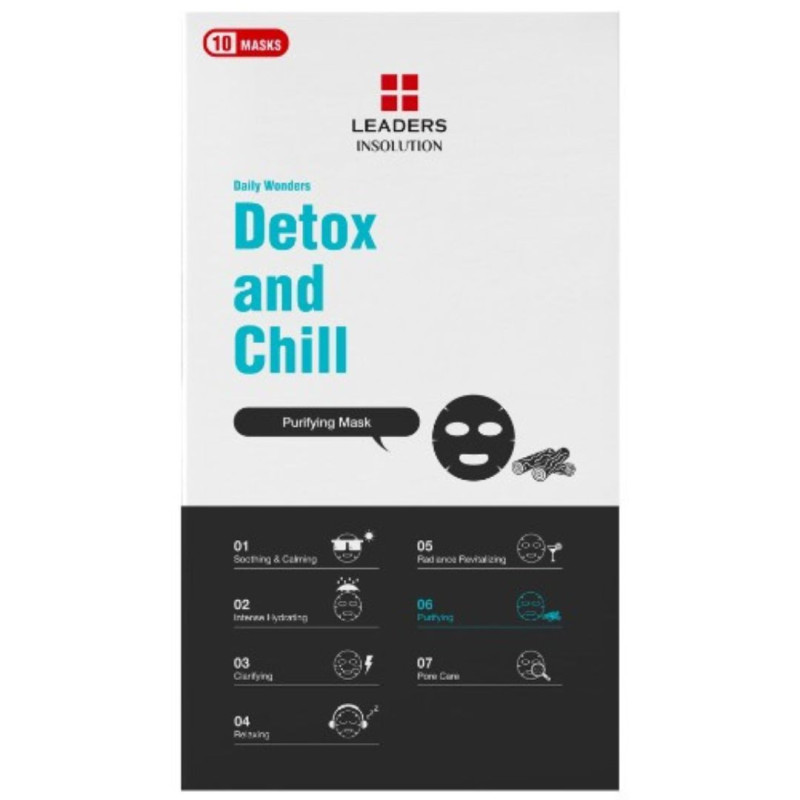 Blackhead charcoal mask Daily wonders, Detox and chill Leaders 25ML