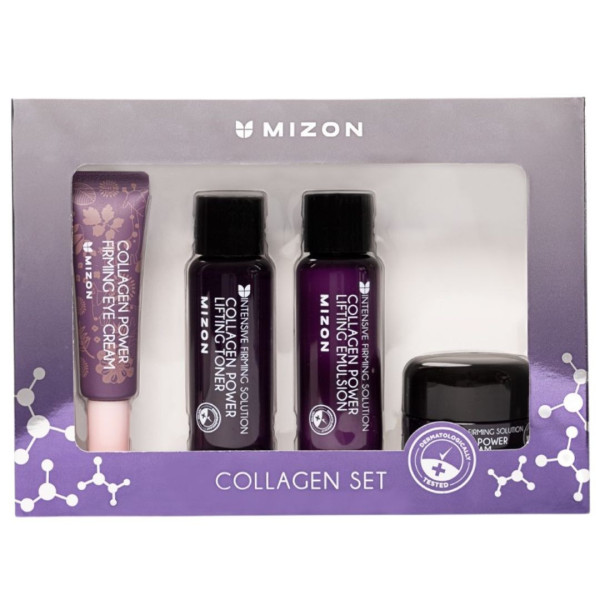 Travel skincare set with collagen Mizon