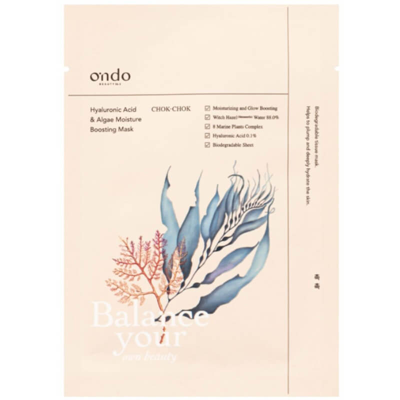 Hydraterend masker met hyaluronzuur & algen Chok-chok Oondu Beauty