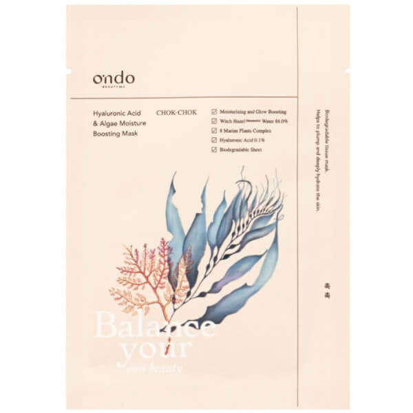 Hydraterend masker met hyaluronzuur & algen Chok-chok Oondu Beauty