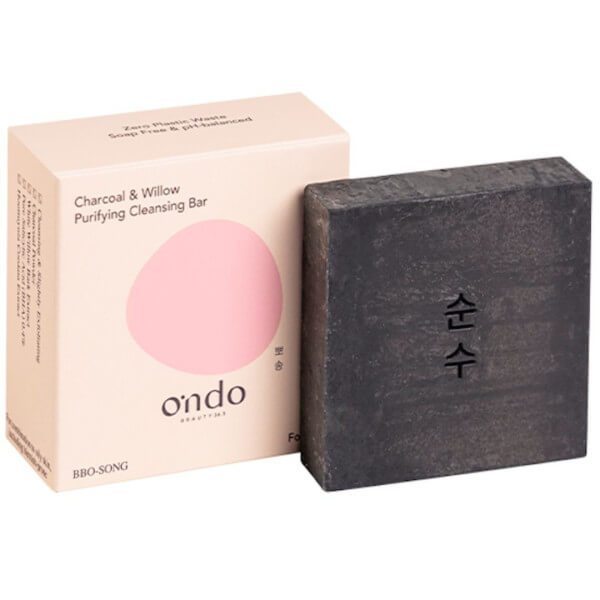 Vaste houtskoolzeep & wilgenhoutskool Ondo Beauty 70g Vaste houtskoolzeep & wilgenhoutskool Ondo Beauty 70g