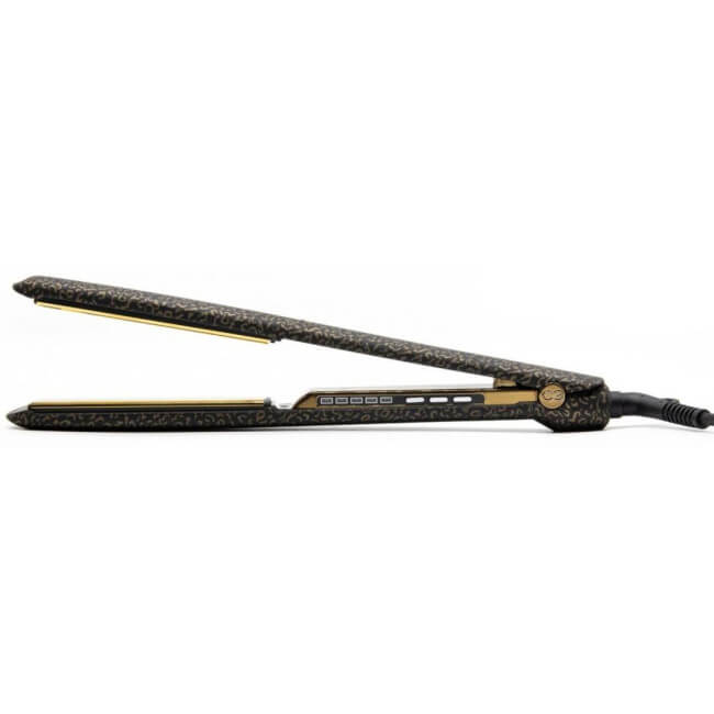 Plancha para el pelo C3 Gold Leopard con bolsito Corioliss