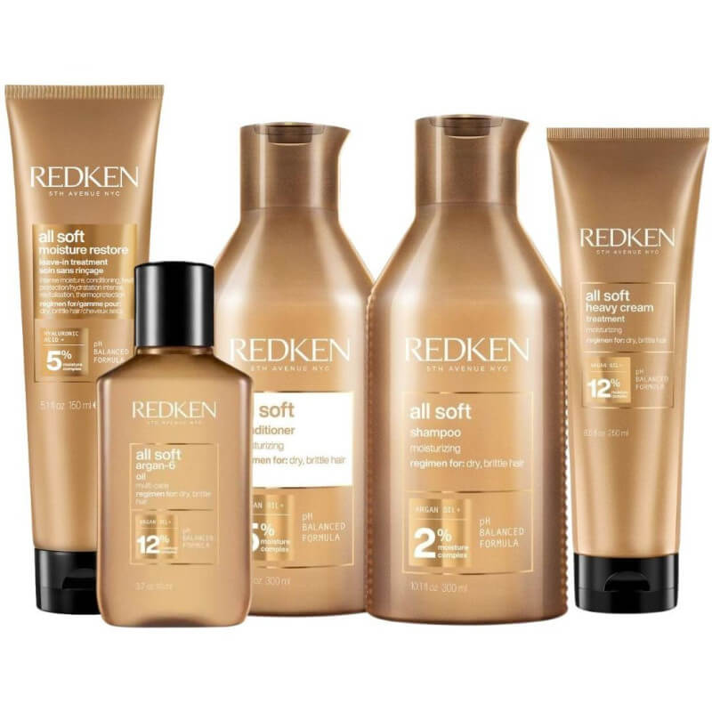 Rutina hidratante para cabello seco All Soft Redken