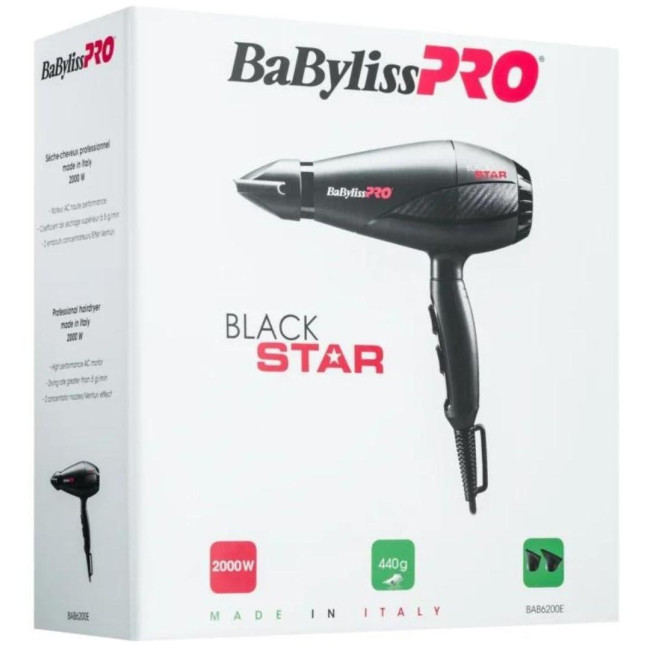 Sèche-cheveux BaByliss Pro Black Star 2000W 4artists