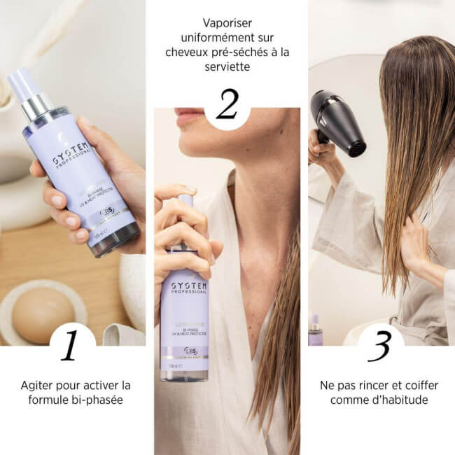 Spray Bi-fásico Anti-UV e Termoprotetor LuxeBlond System Professional 180ml