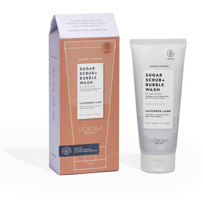 Suiker scrub & schuimende reiniger Lavendel VOESH