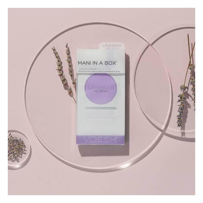 Cuidados com as mãos em 3 etapas Lavanda Mani in Box VOESH
