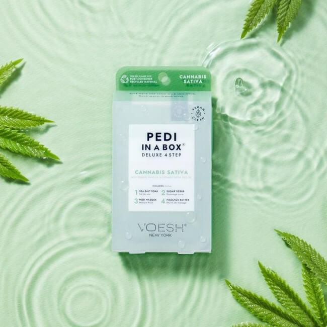 Voetverzorging 4 stappen Cannabis sativa Pedi in Box VOESH