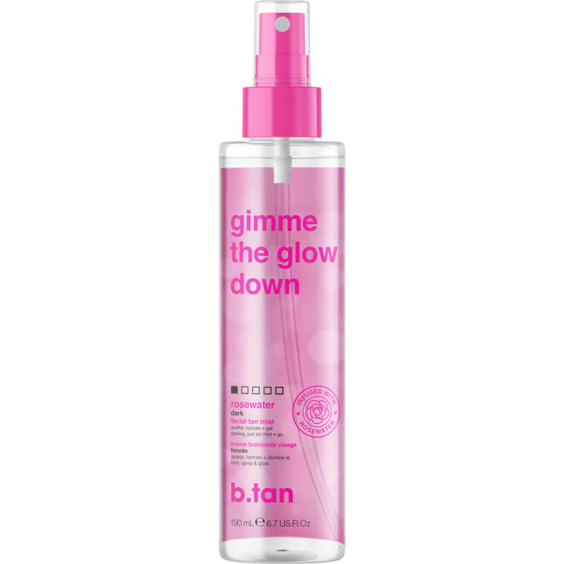 Bruma autobronzeadora para o rosto em tom escuro Gimme the glow down B.tan 190Lgimme the glow down 190ML