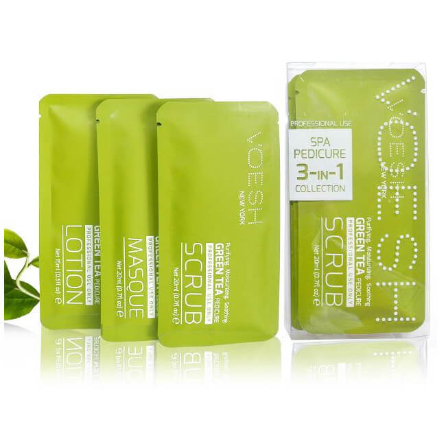 VOESH pedicure in een doosje 3 stappen zonder water groene thee