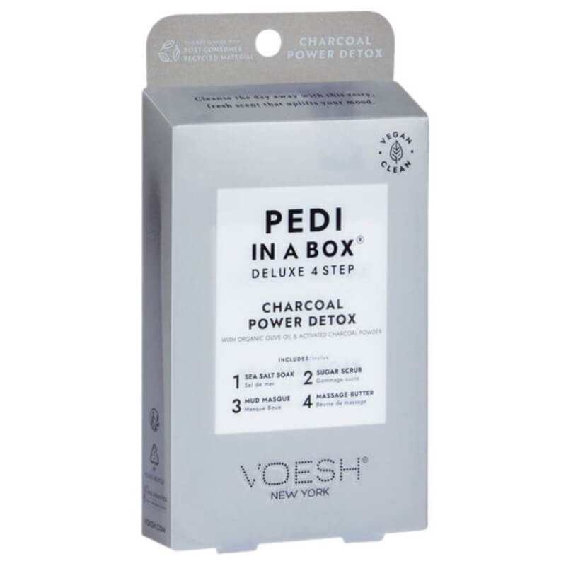 Cuidado dos pés em 4 etapas Caracoal Power Detox Pedi in Box VOESH