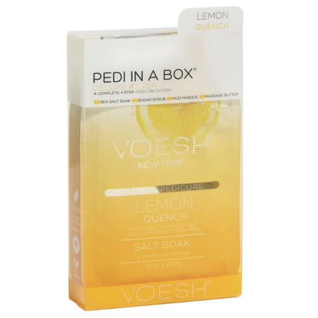 Cuidados com os pés em 4 etapas Lemon Quench Pedi in Box Voesh