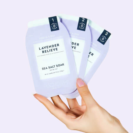 VOESH pedi in a box 3 step lavender