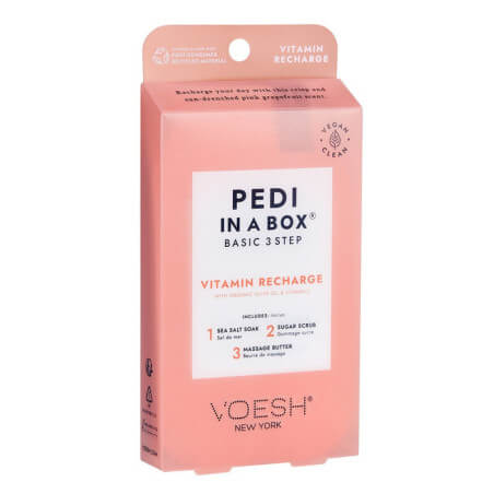 Cuidado dos pés em 3 etapas com Vitamina C Pedi in Box da VOESH.