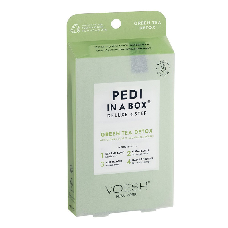 Soin des pieds 4 étapes Green tea detox Pedi in Box Voesh