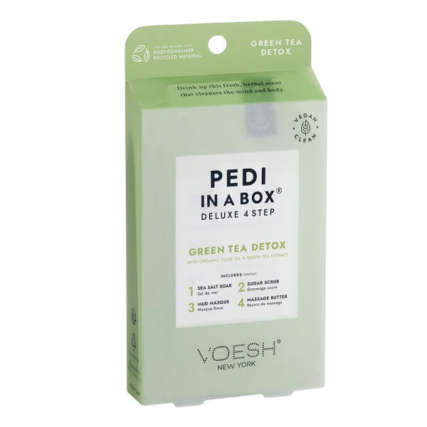 Cuidado com os pés em 4 etapas Green tea detox Pedi in Box Voesh Cuidado com os pés em 4 etapas Green tea detox Pedi in Box Voesh