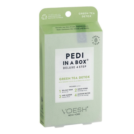 Soin des pieds 4 étapes Green tea detox Pedi in Box Voesh