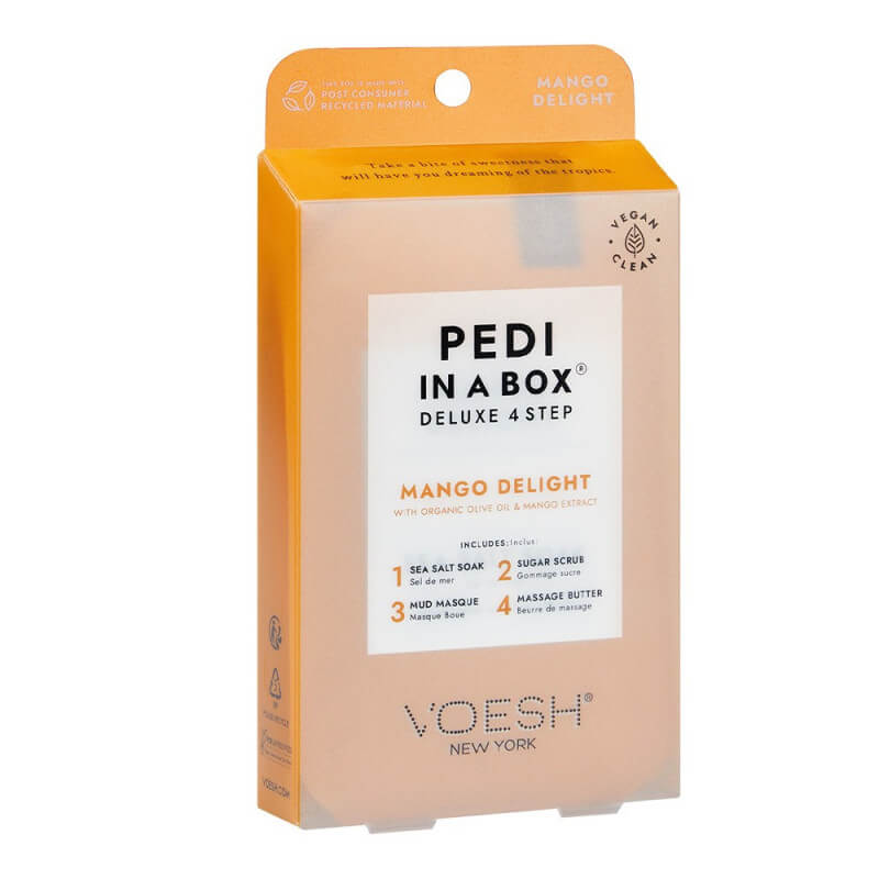 Tratamento de pés em 4 etapas - Caixa de Pedicure Mango Delight VOESH