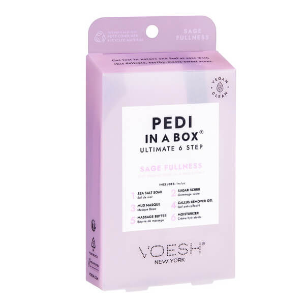 Cuidados com os pés em 6 etapas Sálvia Pedi in Box VOESH Cuidados com os pés em 6 etapas Sálvia Pedi in Box VOESH