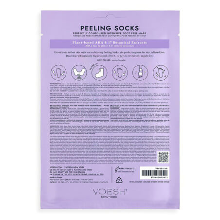 Meias esfoliantes de lavanda Peeling VOESH.