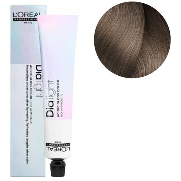 Coloration Dialight Pearls n°8.18 blond clair milshake cendré mocca L'Oréal Professionnel 50ML