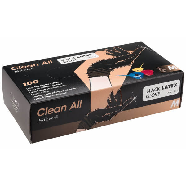 Caixa de 100 luvas de látex preto tamanho M. Caixa de 100 luvas de látex preto tamanho M.