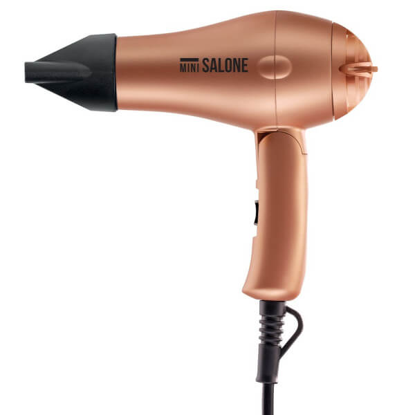 Mini foldable travel hair dryer gold