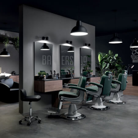 Cadeira de barbeiro Hair Granada verde