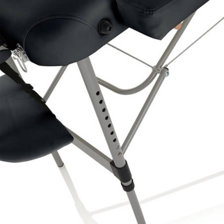 Cama estética Master Confort em alumínio preto