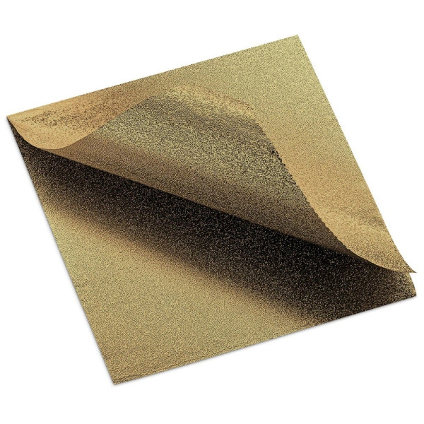 300 feuilles d'aluminium extra-gaufré dorées 14 microns