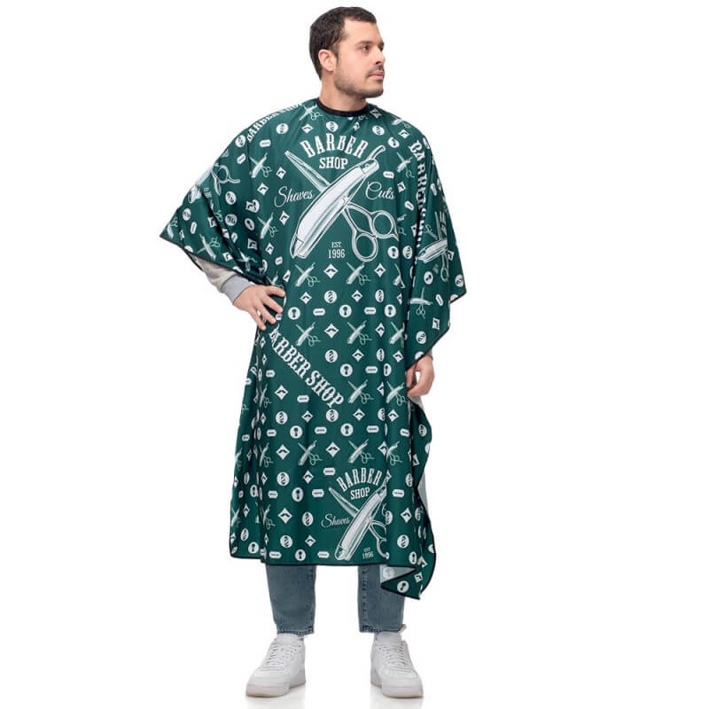 Capa de corte de barbeiro Chester Green XL