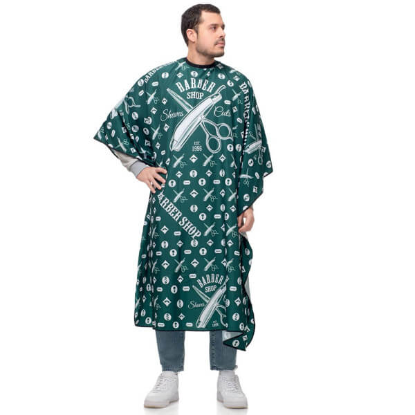 Capa de corte de barbeiro Chester Green XL