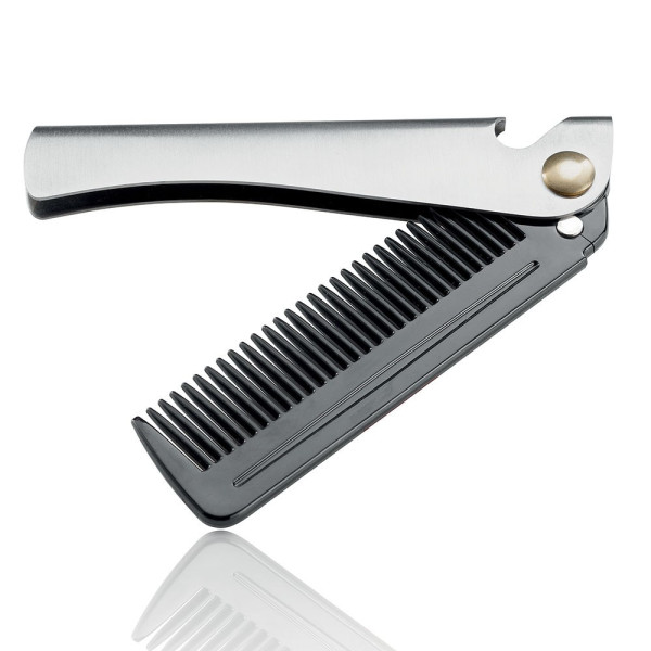 Folding comb for beard and hair