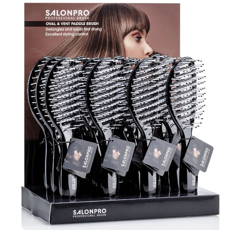 12 ovale en vent Paddle Brush Salon Pro borstels