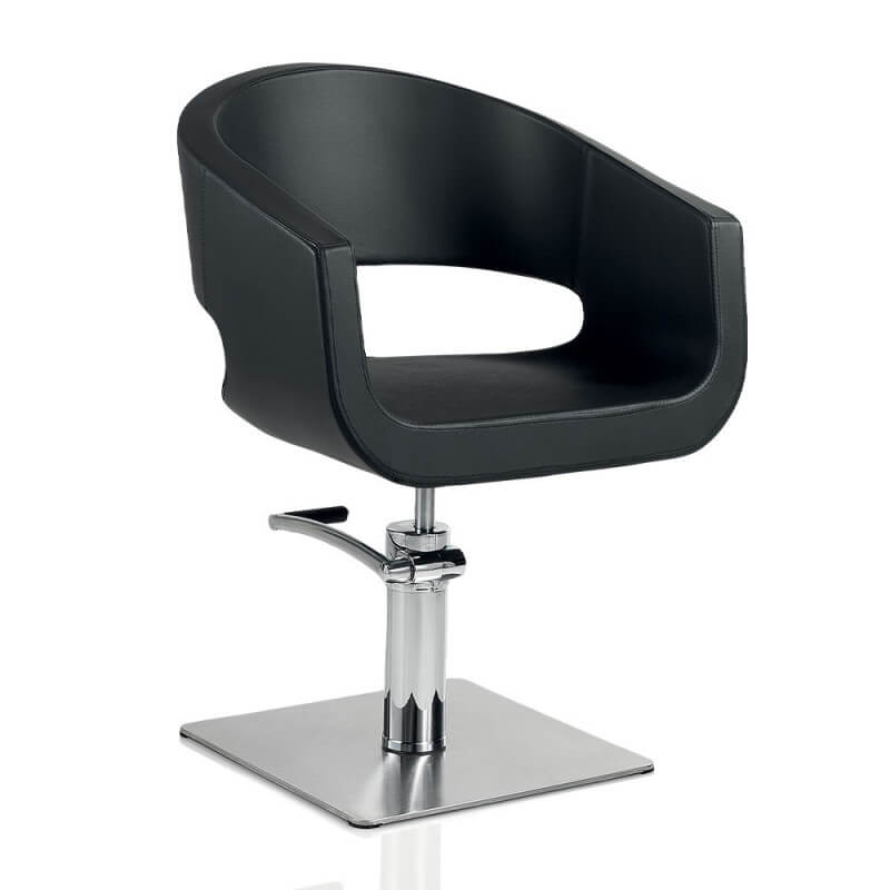 Cadeira de cabeleireiro Hair Colette com base redonda.