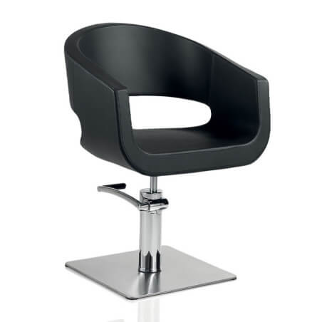 Cadeira de cabeleireiro Hair Colette com base redonda.