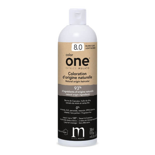 Coloration Color One 8.0 blond clair Patrice Mulato 100ML