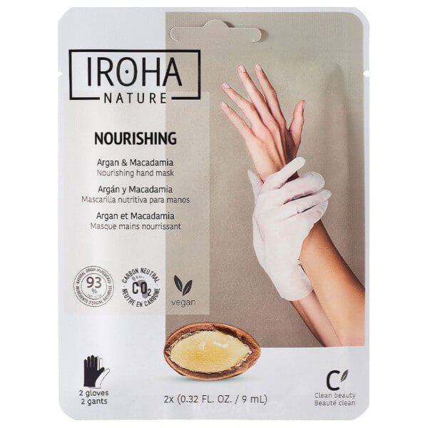 Gants masques nourrissants mains et ongles Huile d'Argan IROHA