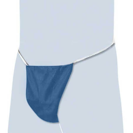 Caixa de 50 tangas pretas descartáveis para homens.