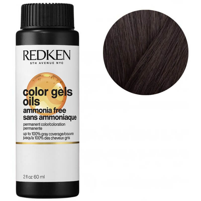 Coloração sem amônia 4ABn dark roast Color Gels Oils Redken 60ML