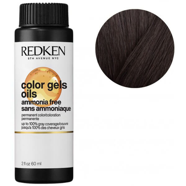 Coloração sem amônia 4ABn dark roast Color Gels Oils Redken 60ML Coloração sem amônia 4ABn dark roast Color Gels Oils Redken 60ML