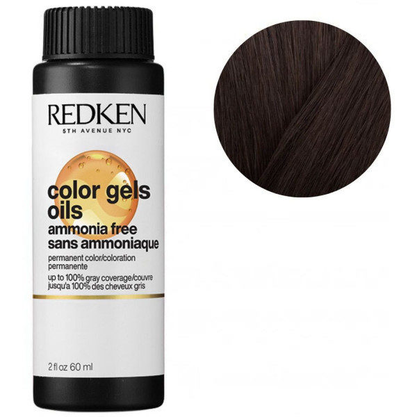 Non-ammonia hair coloring 4NA storm cloud Color Gels Oils Redken 60ML